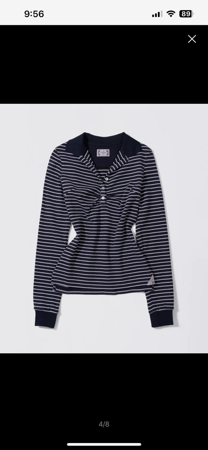 스컬프터 Shirring Tennis Shirt Navy- xs 상품이미지1