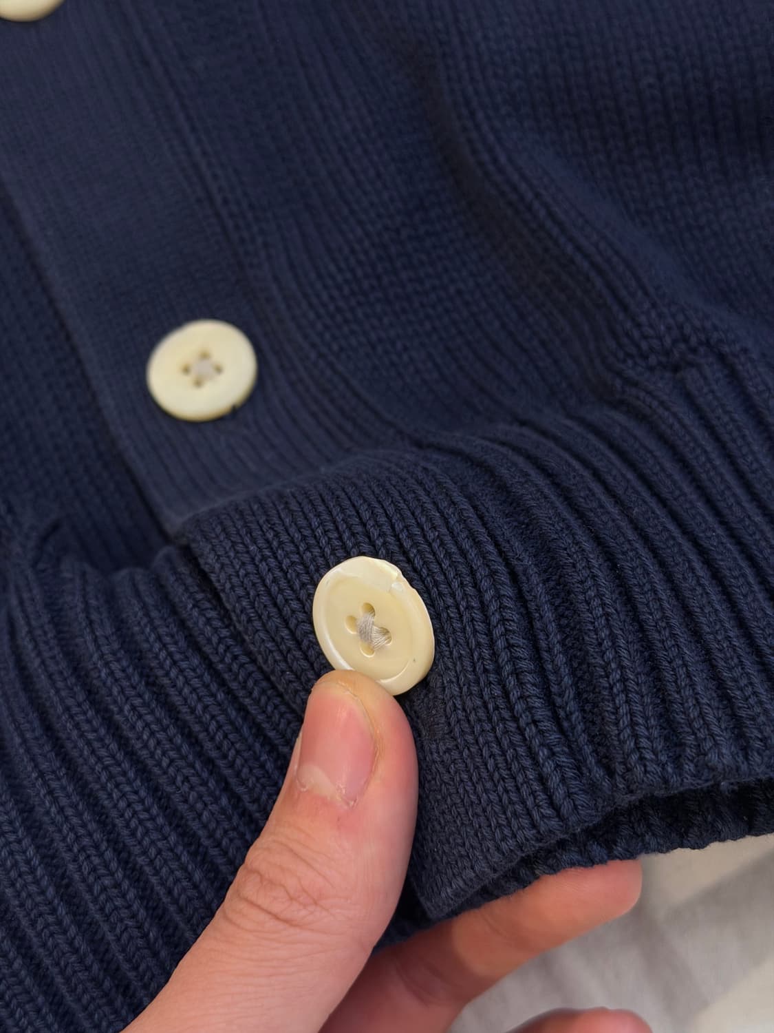 폴로 랄프로렌 코튼 니트 가디건 네이비 상품이미지5