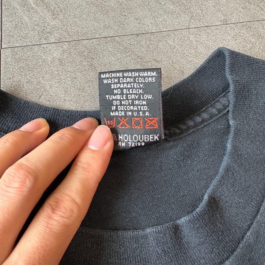 96년 미국 생산 할리데이비슨 싱글스티치 블랙 반팔 티셔츠 상품이미지7