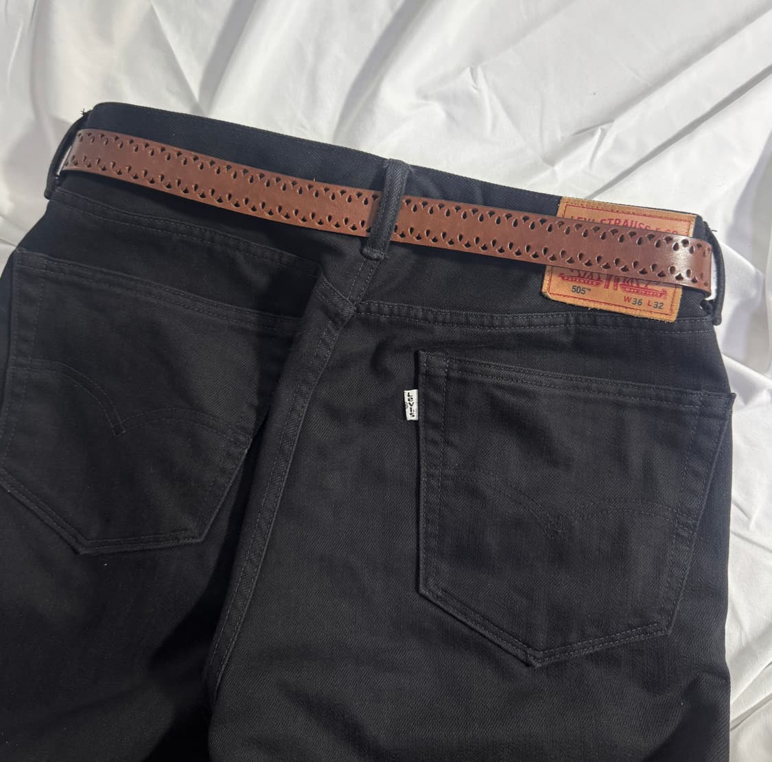 빈티지 펀칭 레더 벨트 웨스턴 상품이미지2