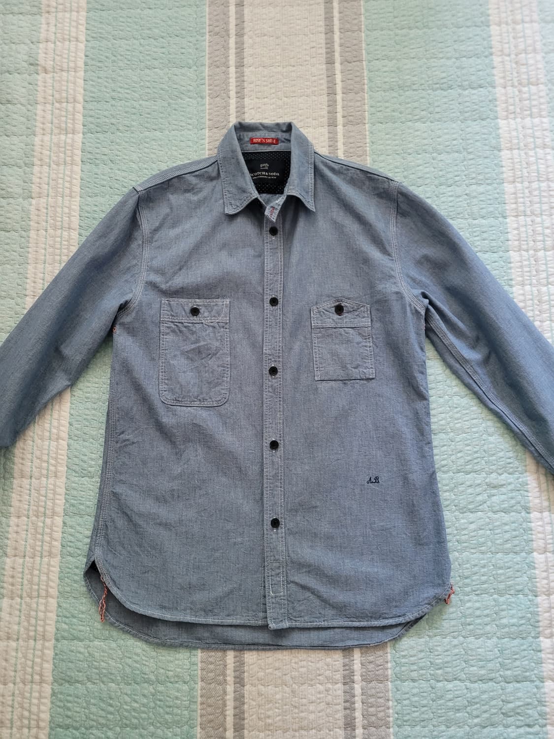 스카치앤소다 Scotch&Soda. 샴브레이 워크셔츠. L 100사이즈 상품이미지6