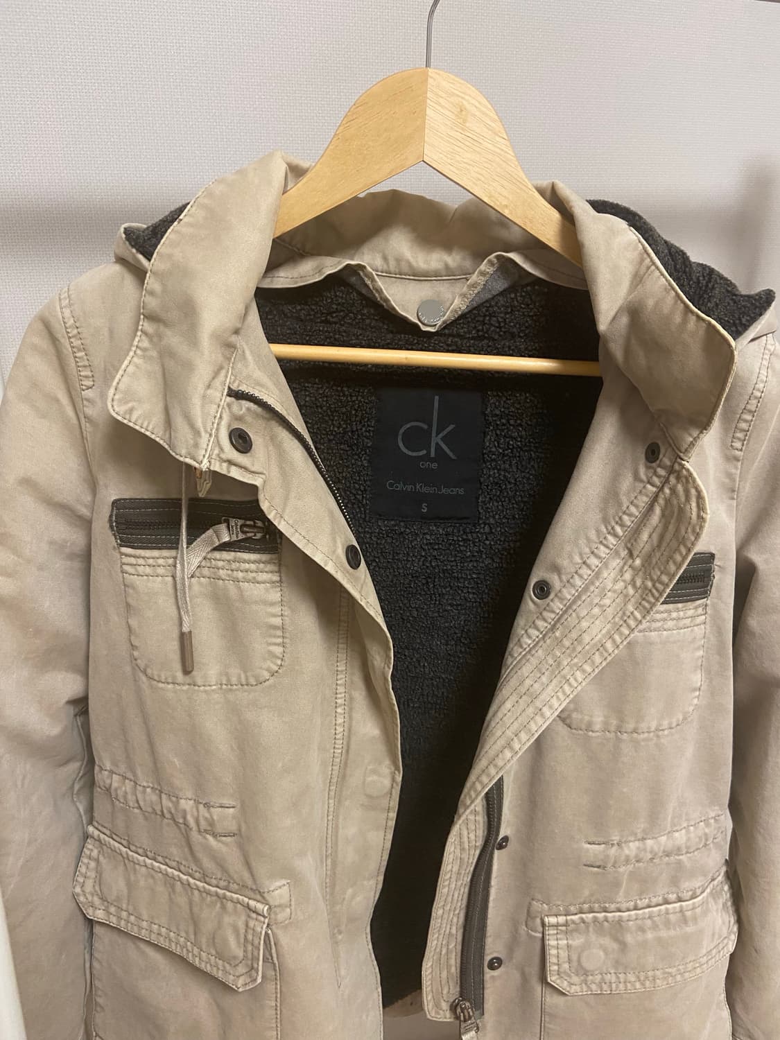 캘빈클라인 빈티지 자켓 S(사파리자켓, 베이지) / 이너 탈부착 가능 상품이미지3