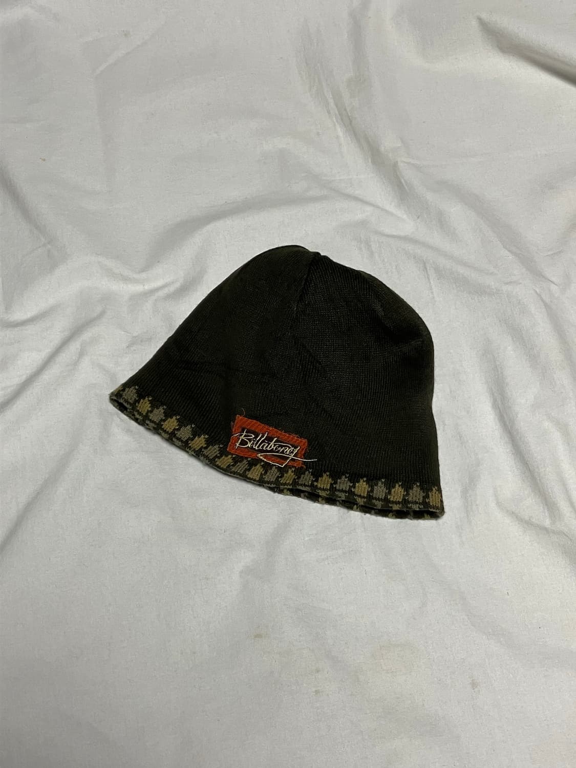 90s Billabong 일판 하운드투스 체크 리버시블 비니 상품이미지3