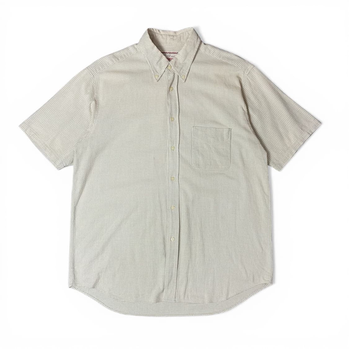 맥그리거 옐로우 체크 배색 원포켓 반팔 셔츠 L 상품이미지1