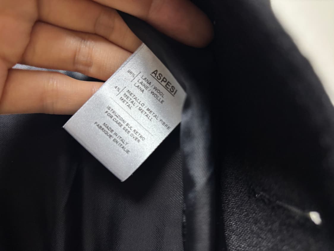 아스페시 블랙 울 롱 코트 상품이미지7