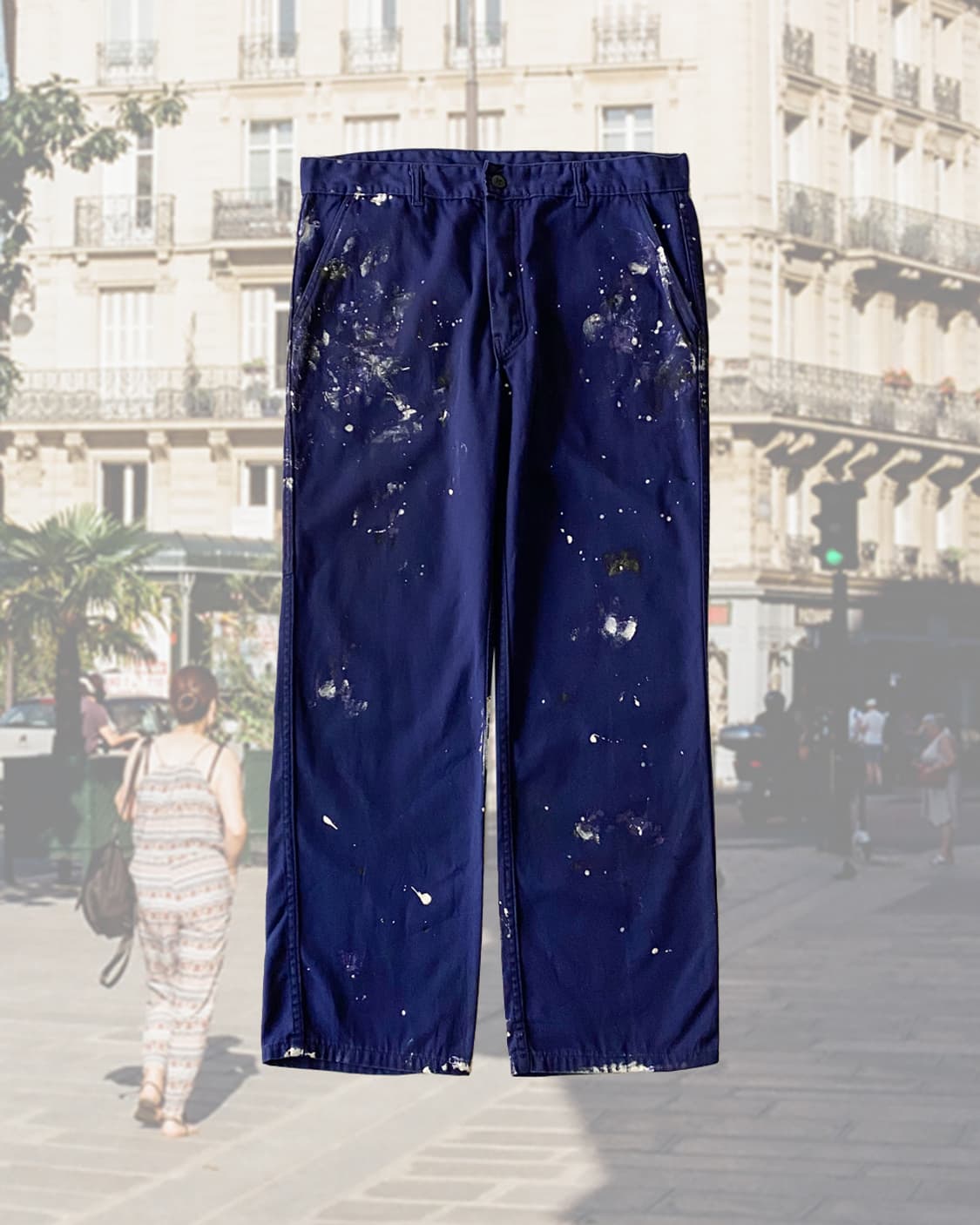 빈티지 오리지널 페인팅 프렌치 워크팬츠 007 상품이미지1