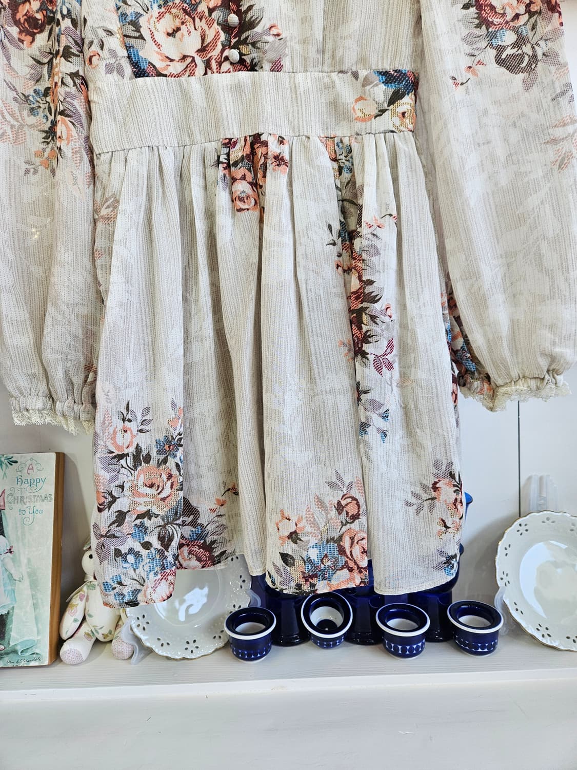 플라워 쉬폰 셔링 원피스 상품이미지5