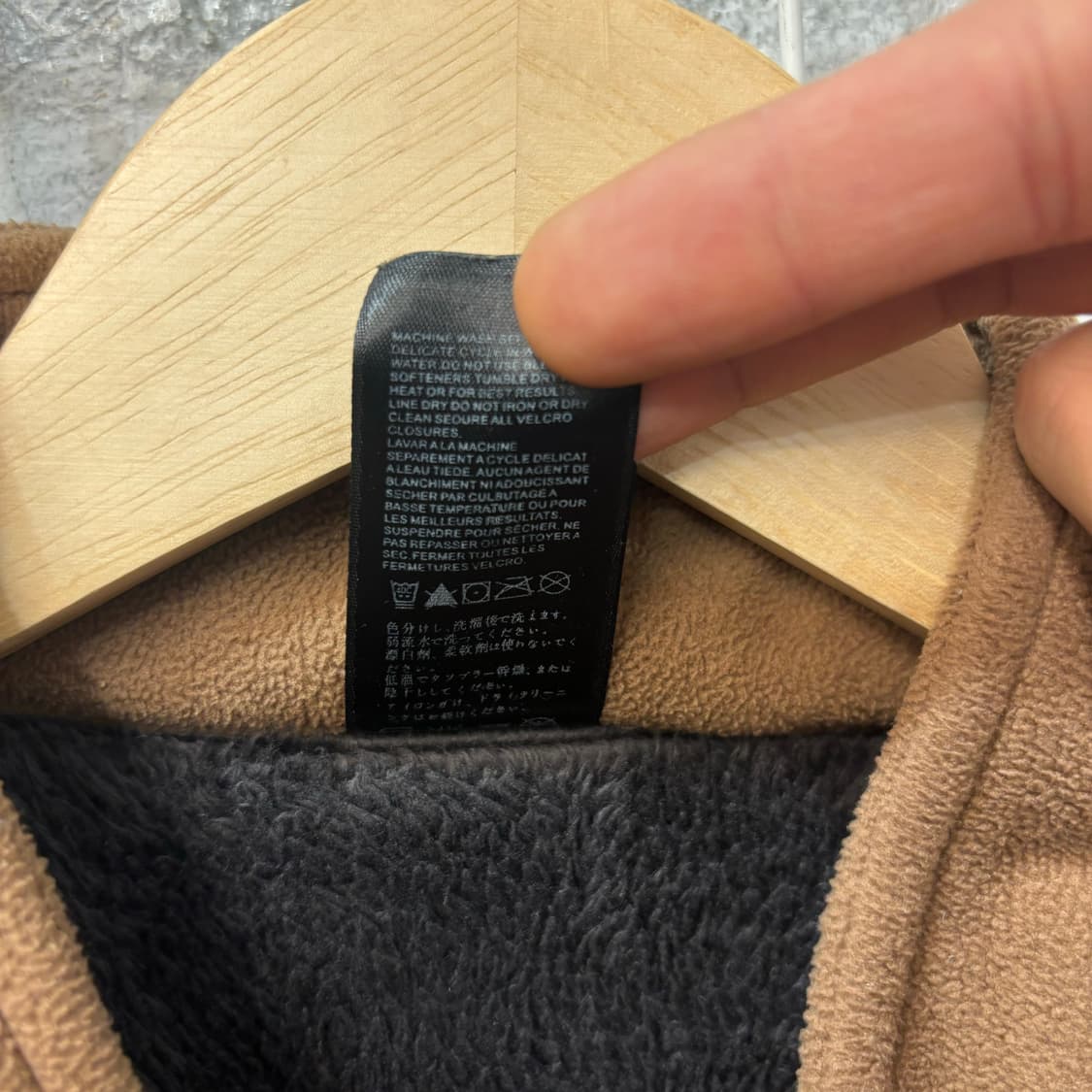 노스페이스 배색 브라운 플리스 자켓 XL 상품이미지10