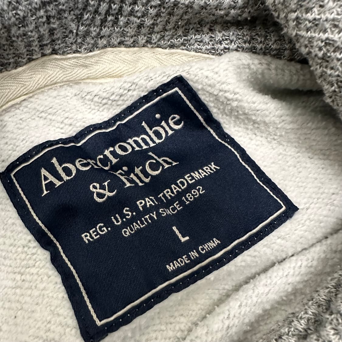 아베크롬비 후드티셔츠 그레이 L 상품이미지4