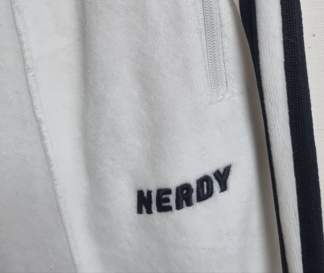 M ) 널디 화이트 벨루아 트레이닝 트랙팬츠 상품이미지2