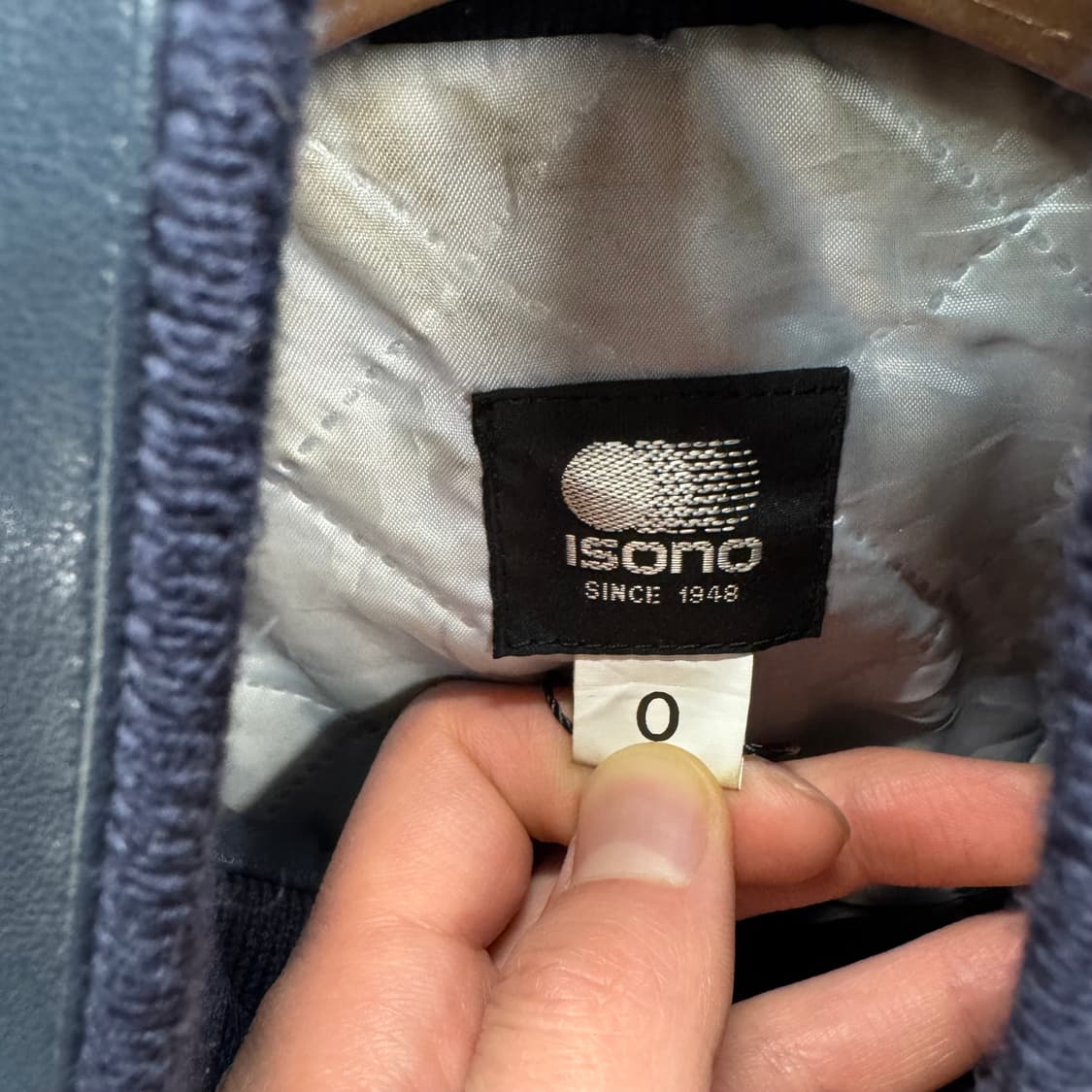 00s JPN VINTAGE 야구 팀 레더 바시티 자켓 네이비 상품이미지7