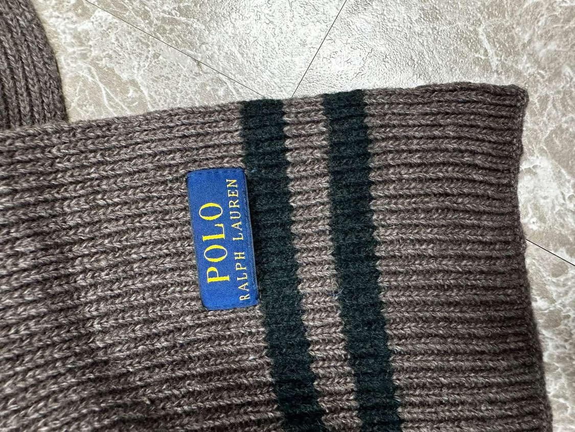 폴로 랄프로렌 버건디포니 그레이 머플러 목도리 상품이미지3