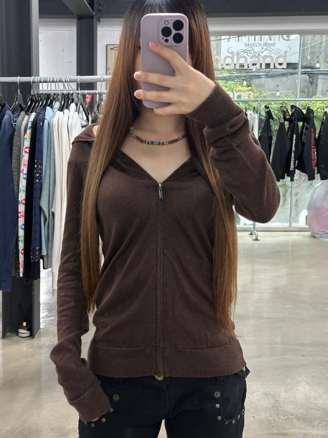 히스테릭글래머 히스걸 민초 루즈후드집업 상품이미지4