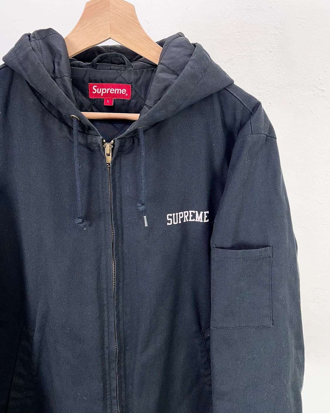 슈프림 x 레이먼드 패티본  14AW bang 후드 퀼팅 워크 자켓 상품이미지4