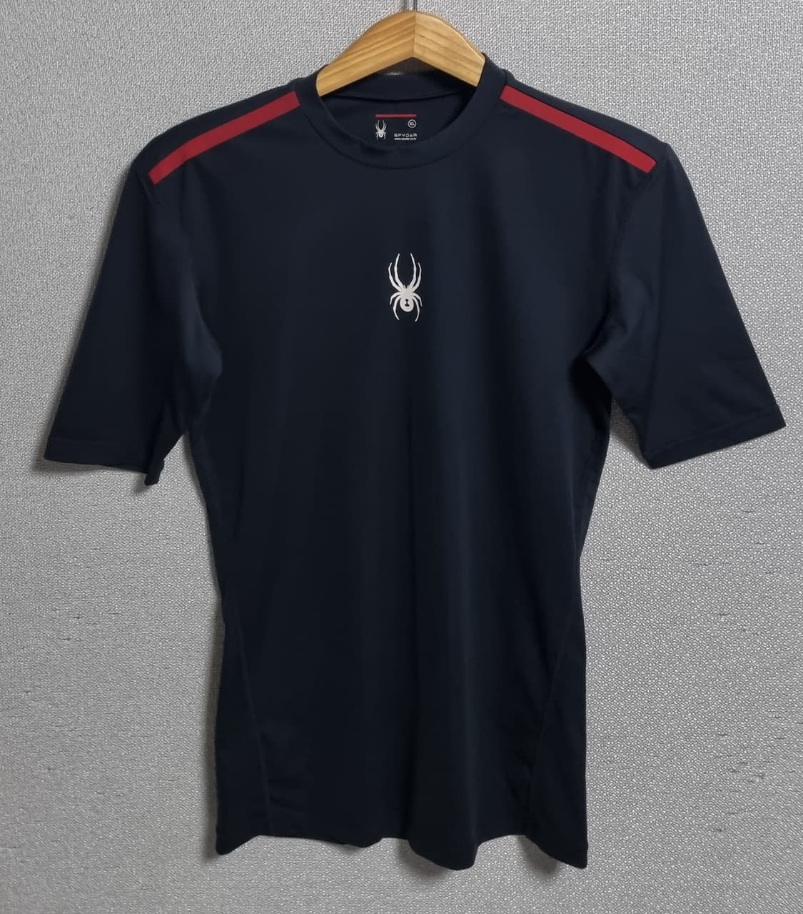 XL ) 스파이더 블랙 컴프레션 머슬핏 반팔티 상품이미지1