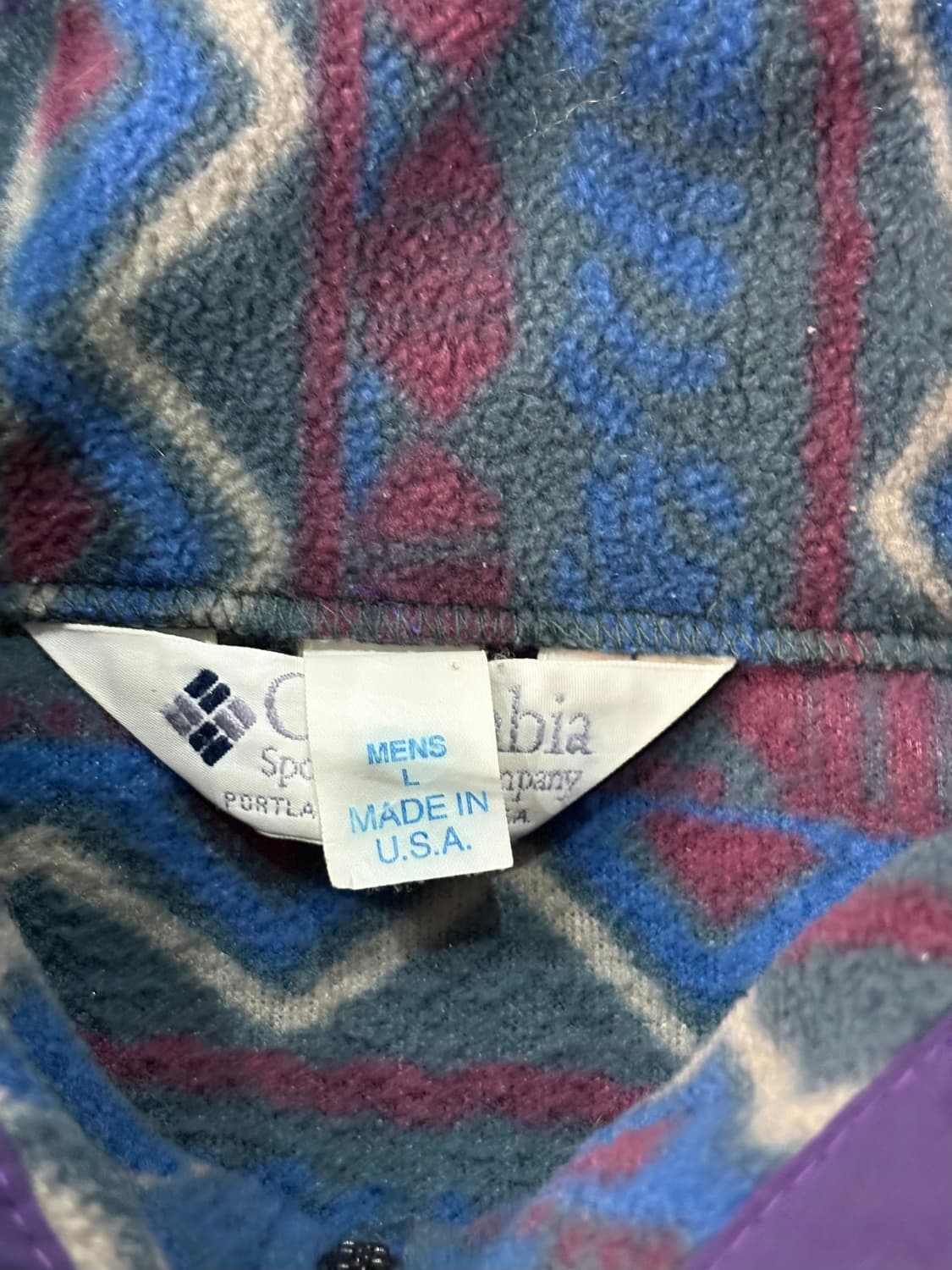 [L] 90s USA 콜롬비아 아즈텍 플리스 후리스 상품이미지4