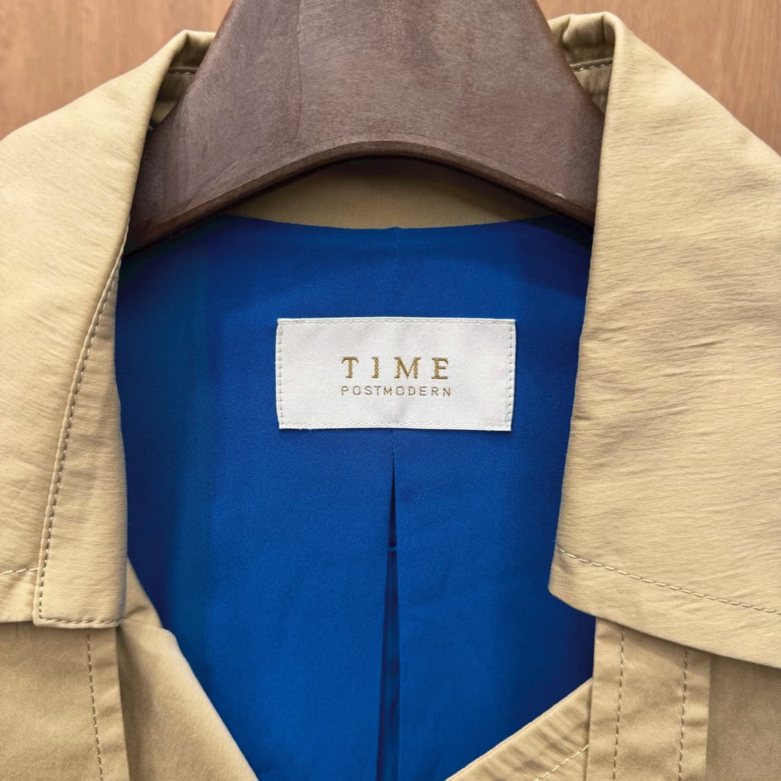 타임 트렌치 코트 더블 브레스티드 소매 스트랩 디테일 레귤러핏 베이지 상품이미지7