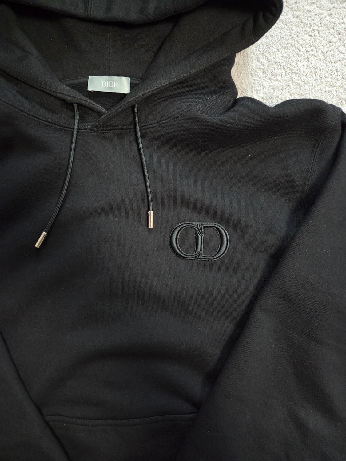 [정품/M] 디올 CD로고 후드티 블랙 상품이미지2