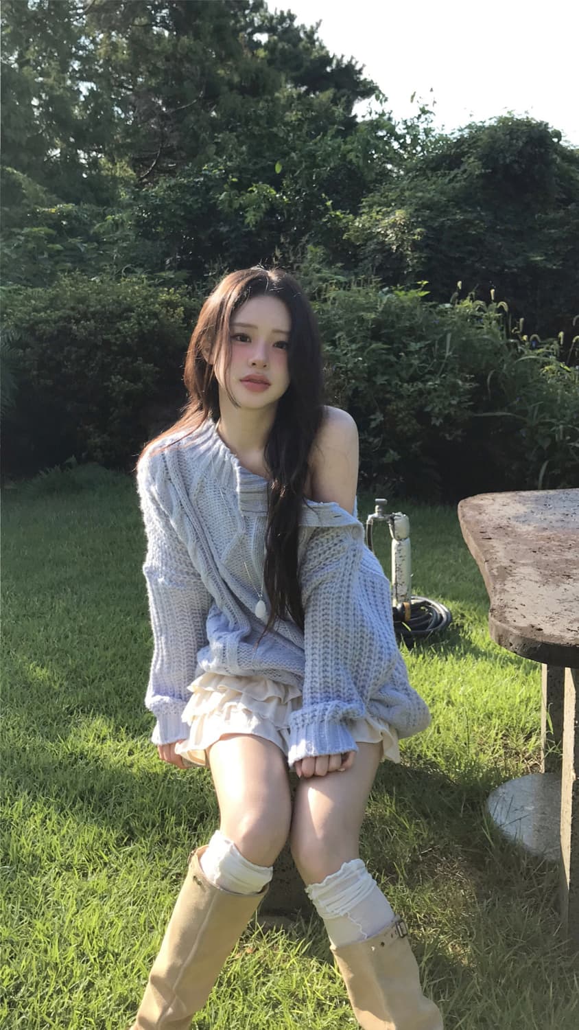 로코 over & side 3 button 루즈 케이블 NT 상품이미지4