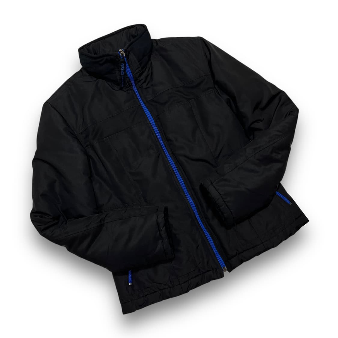 베르사체 진스 꾸뛰르 90s 락시크 블루 디테일 지퍼 패딩 자켓 상품이미지2