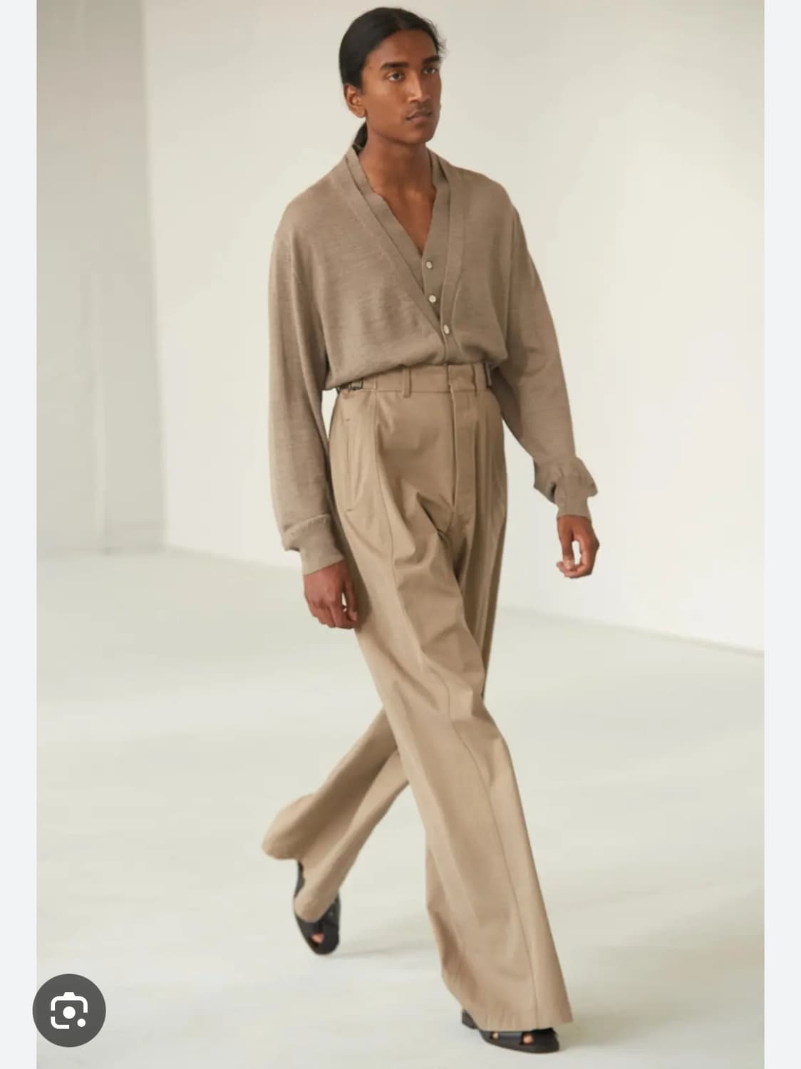 르메르 Lemaire 더블 레이어드 가디건 남여공용 S 브라운 상품이미지6