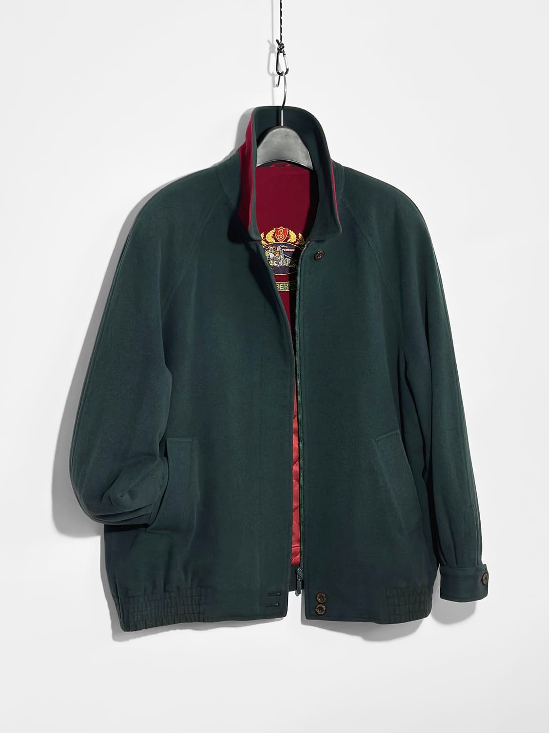 80~90s 빈티지 버버리 울 캐시미어 블루종 자켓 상품이미지4