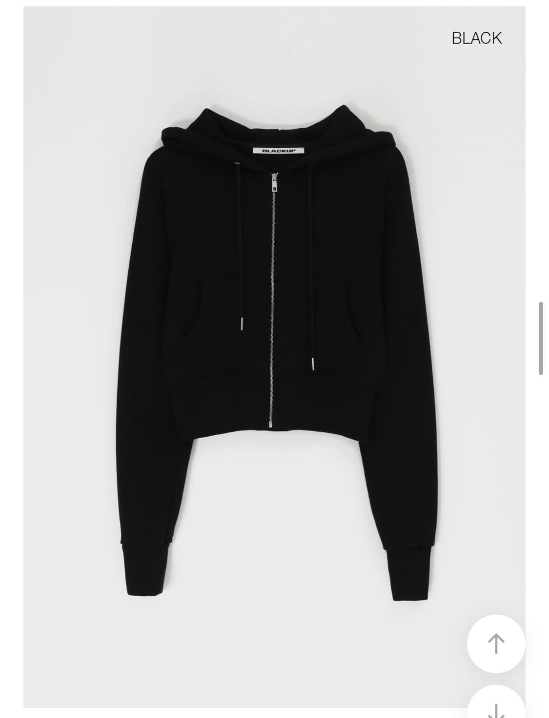 블랙업 코닉 나그랑 후드집업 블랙 (MADE) 상품이미지5