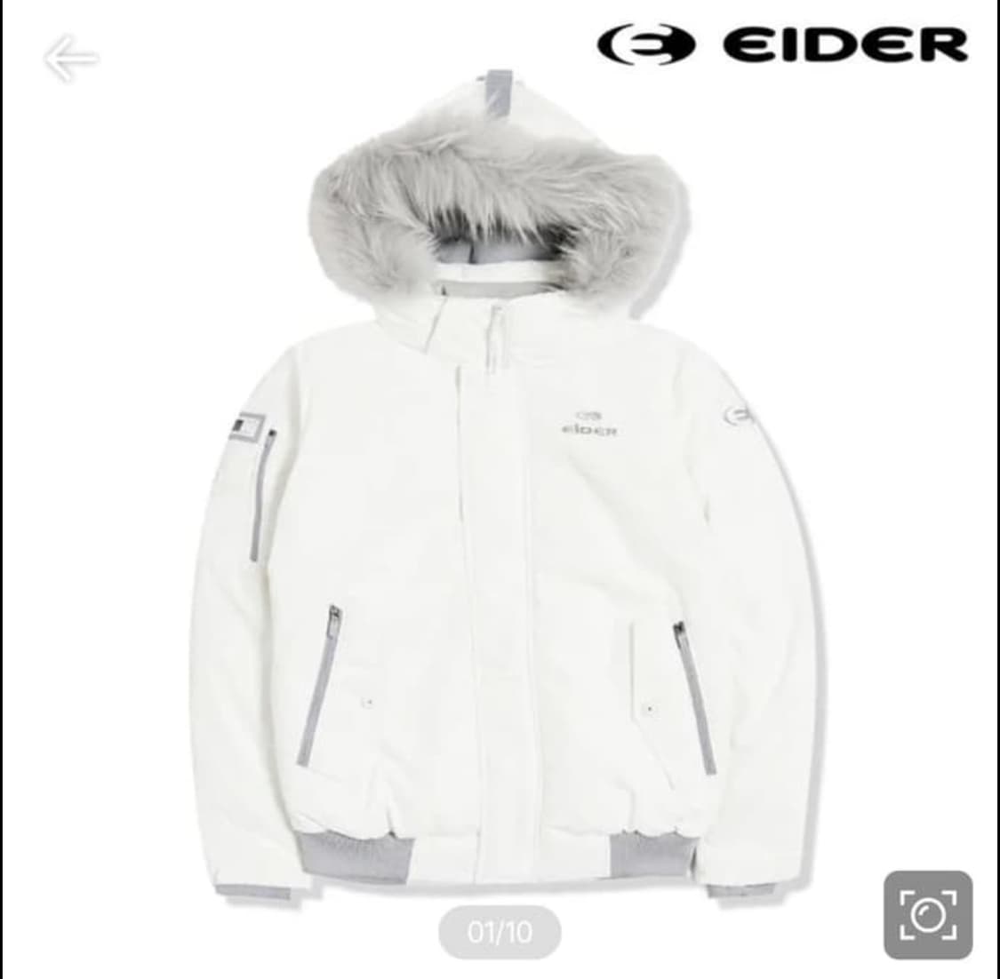 아이더 스투키 패딩 스노우 화이트 M 상품이미지1