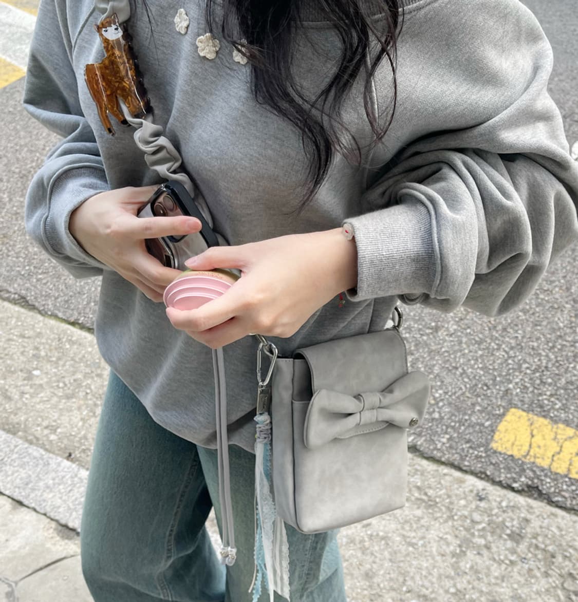 시월107 포츈백 라이트 그레이 fortune bag 상품이미지1