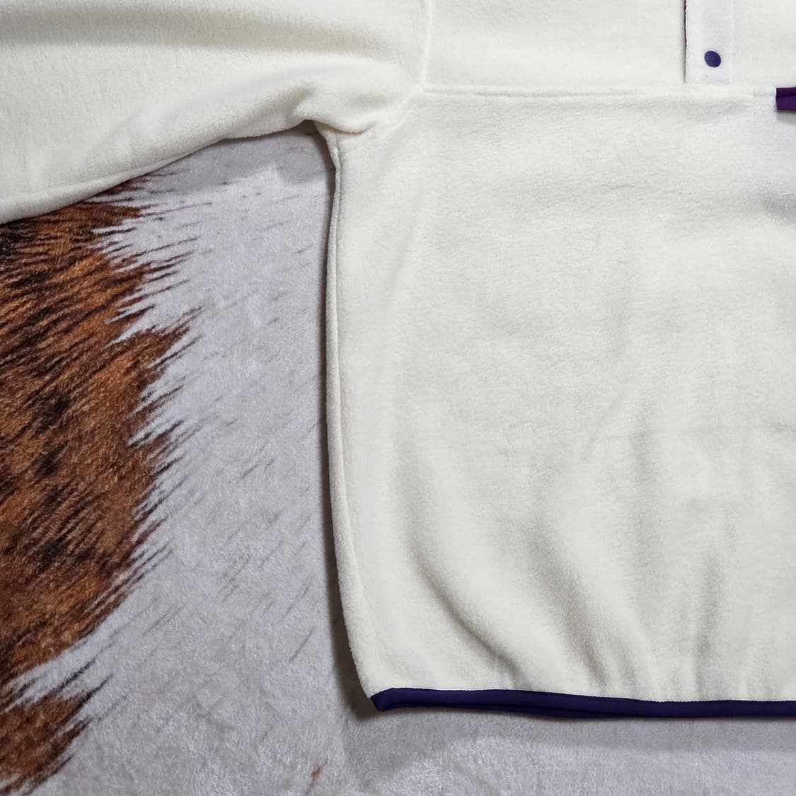 빈티지 신칠라 스타일 스냅 후리스 상품이미지3