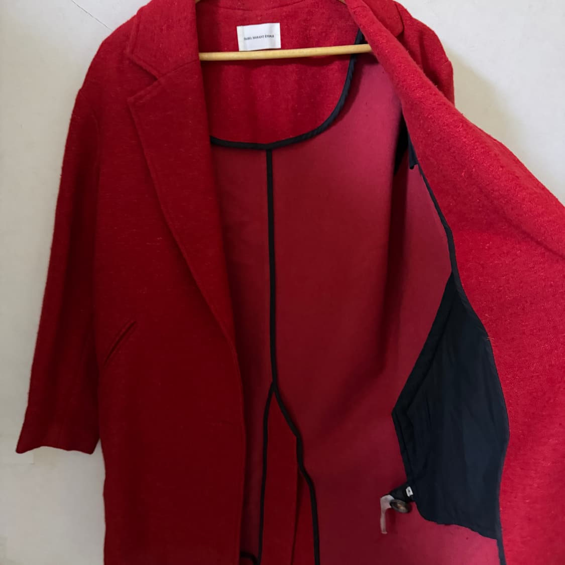 이자벨마랑 여성 레드 투버튼 코트 오버핏 (66-77) 상품이미지9