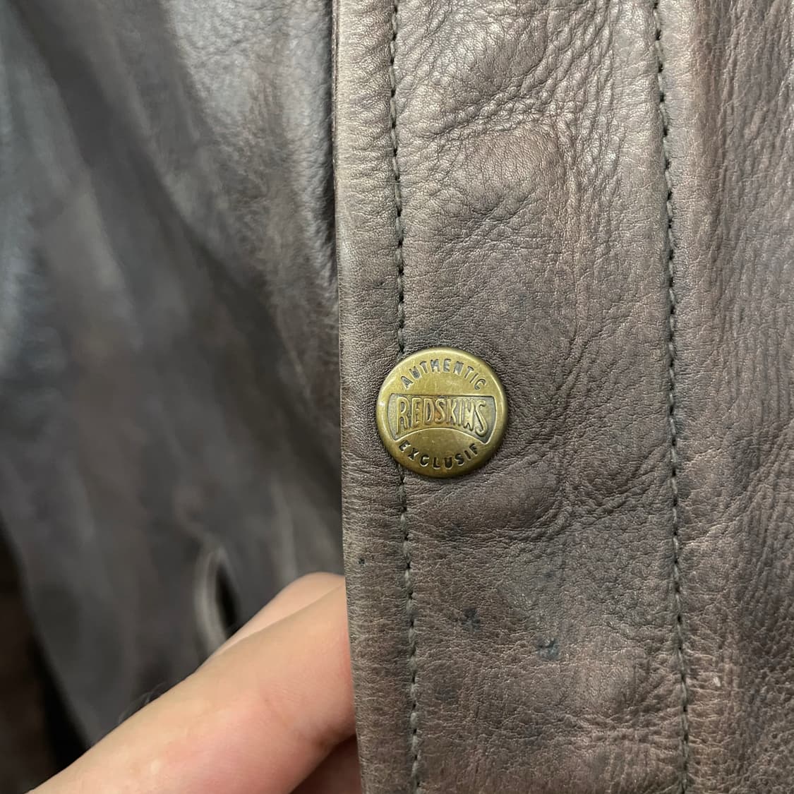 80s Redskins type B-32 카우하이드 소가죽 레더 자켓A2 상품이미지6