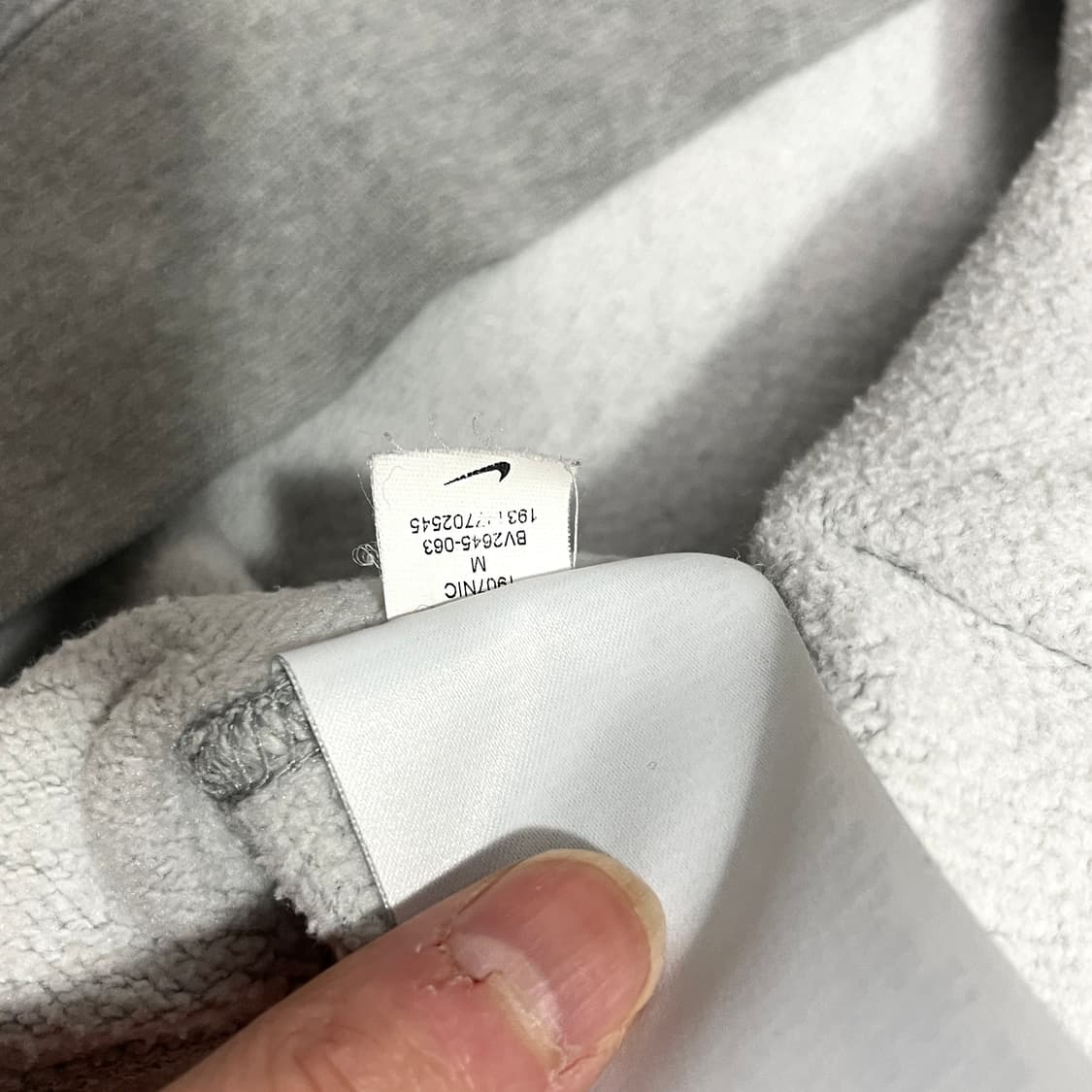 나이키 그레이 하이넥 기모 후드집업 남성M  상품이미지7