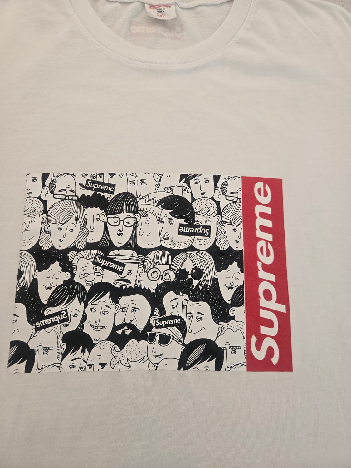 슈프림 Crowd Tee 화이트 반팔 티셔츠 xxl 상품이미지5