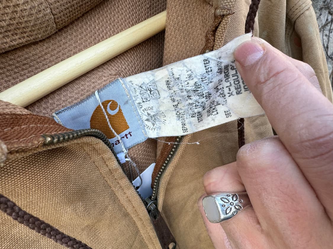 90s 칼하트 빈티지 jr106 하드페이딩 덕 액티브 후드 워크 자켓 상품이미지7