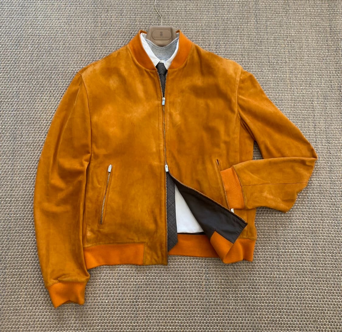 HERMES 에르메스 프랑스산 최상급 하이엔드 시그니처 오렌지 스웨이드  상품이미지1