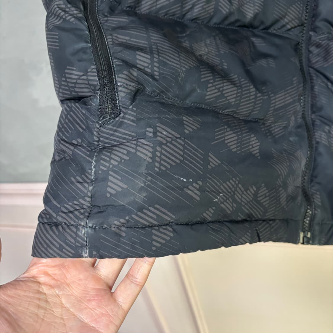 노스페이스 눕시 700 구스다운 패딩 조끼 패턴 상품이미지4