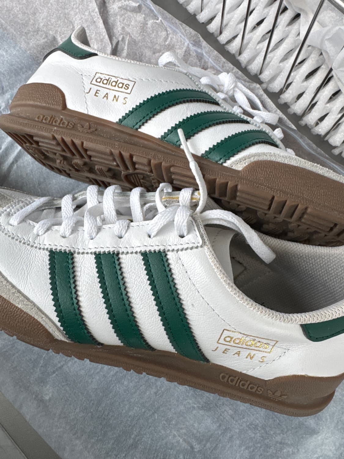 (240)아디다스 JEANS 스니커즈 흰/녹 상품이미지2