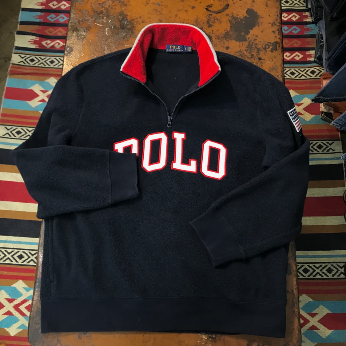폴로랄프로렌 POLO 로고 후리스 반집업 자켓 남성 110 상품이미지2