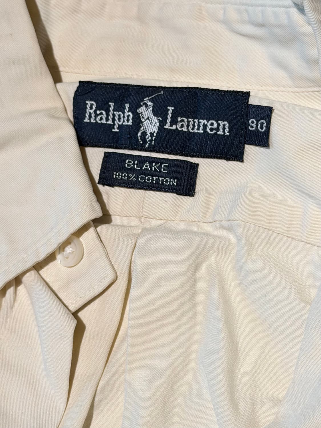 폴로 랄프로렌 블레이크 셔츠 아이보리 남성 M - L 상품이미지3