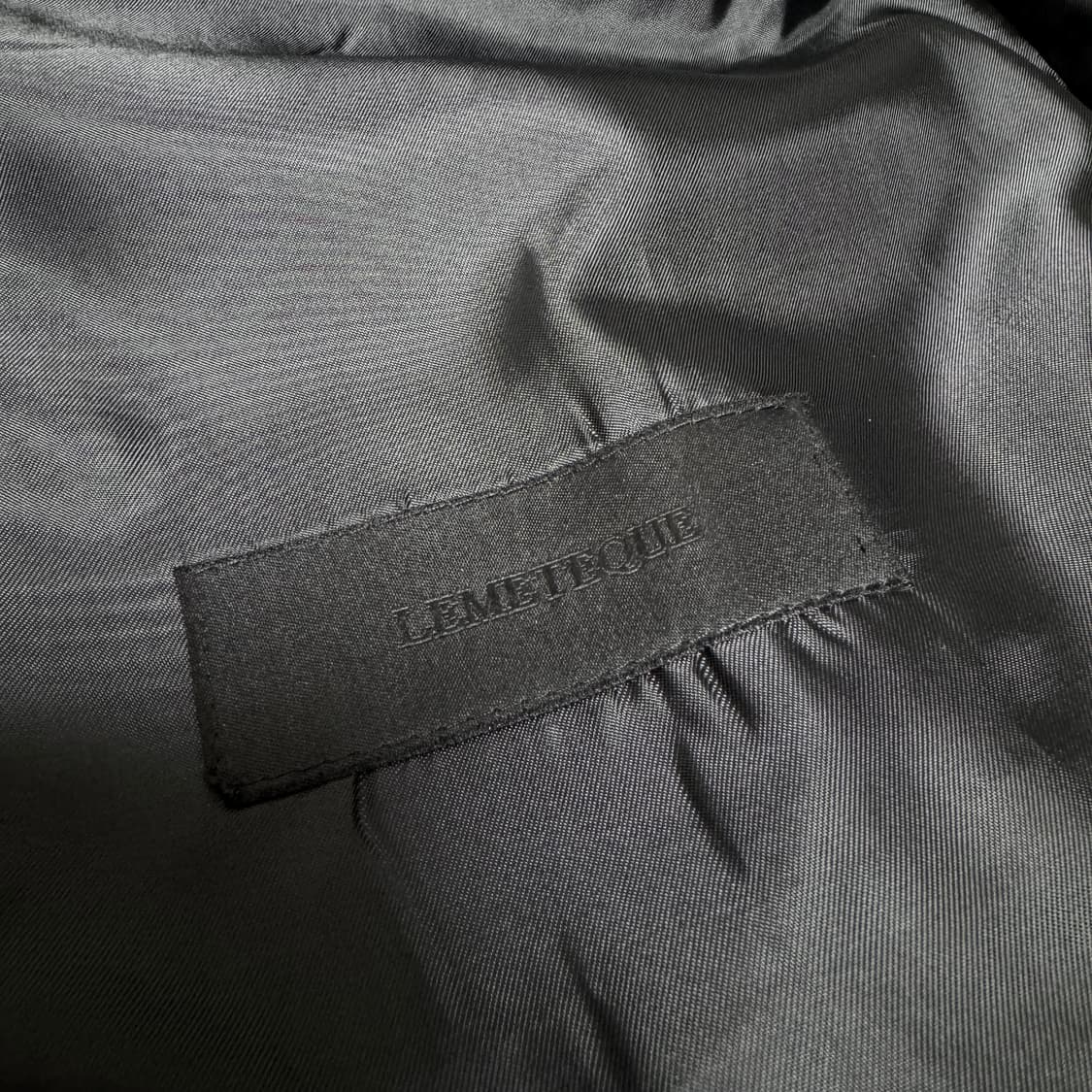 LEMETEQUE 르메테크 블랙 울 실크 더블 슈트 셋업 105 사이즈 상품이미지3