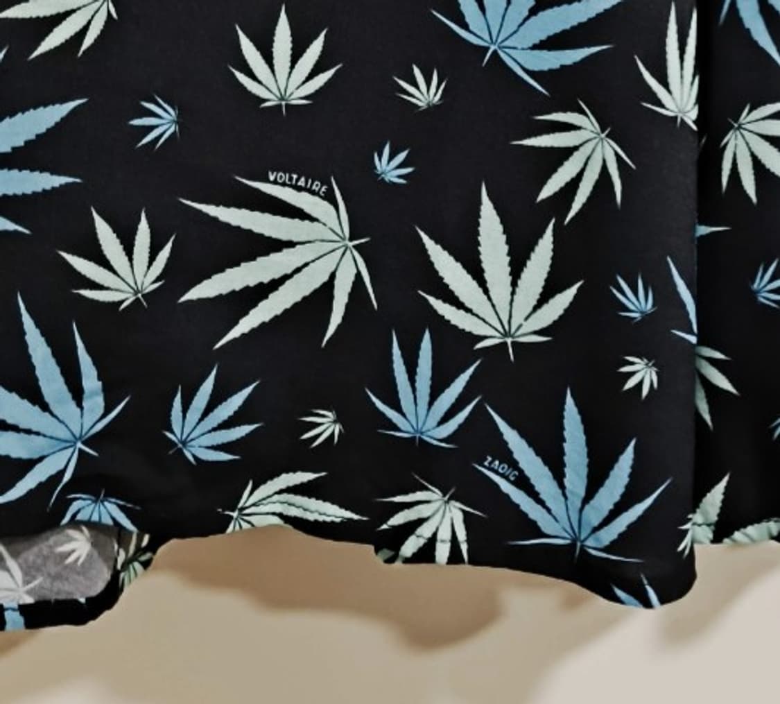 S 쟈딕앤볼테르 리프 패턴 사파리 실크 원피스 상품이미지7