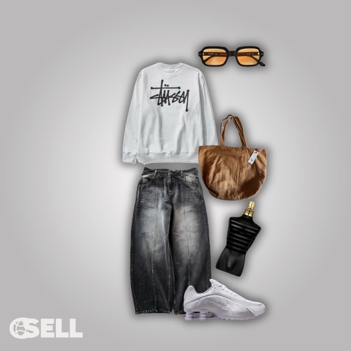 스투시 백로고 애쉬헤더 맨투맨 상품이미지2