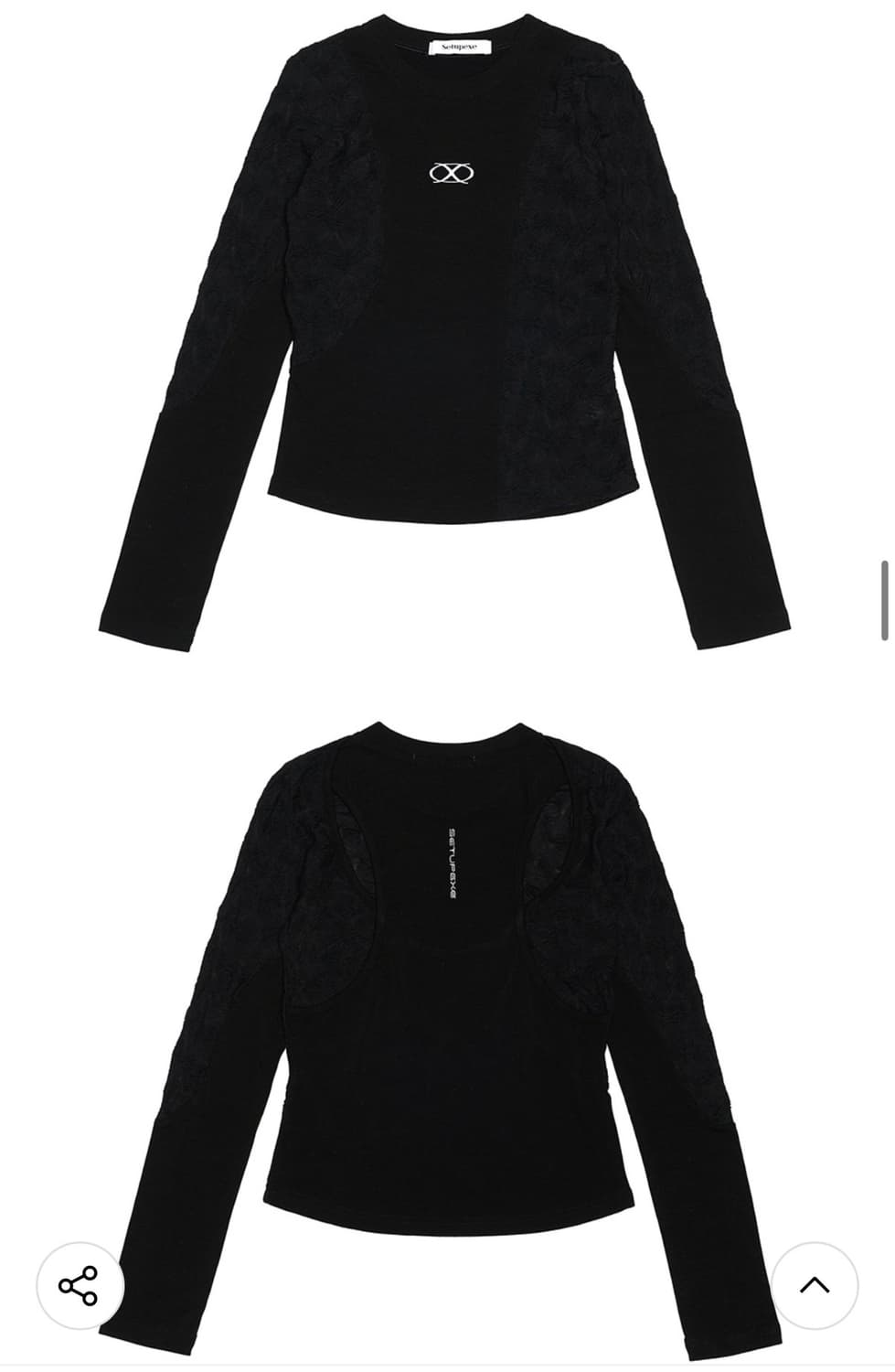 셋업이엑스이 Flower panel wing bone slit Top 상품이미지3