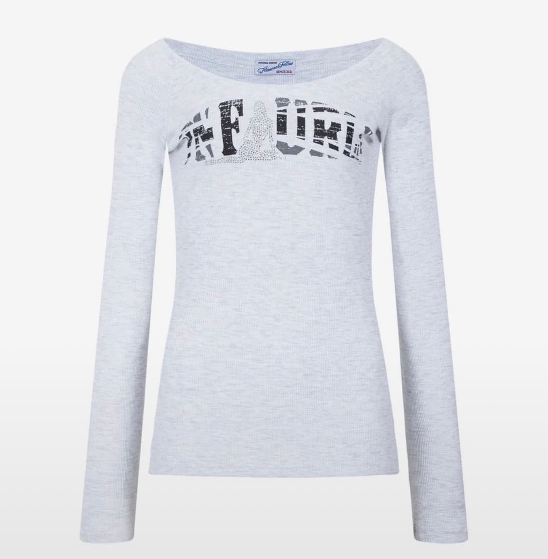 Jules Long Sleeve Top (White Melange) 상품이미지1