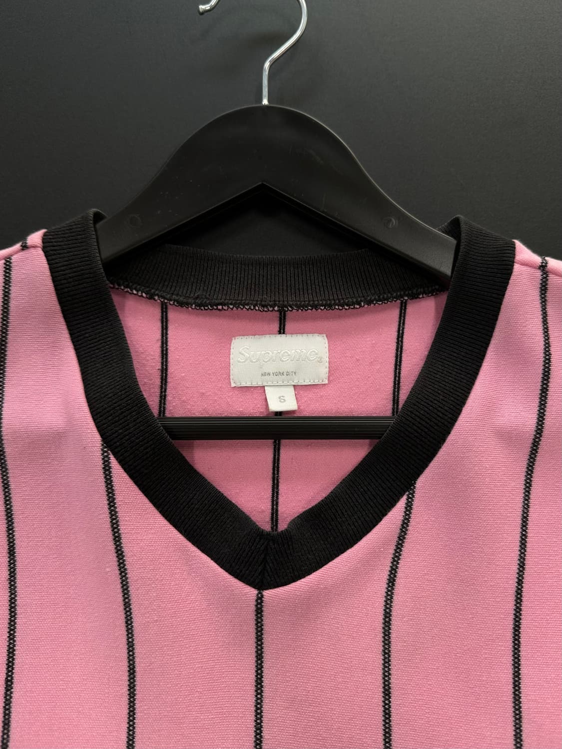 슈프림 16SS 핀스트라이프 싸커 반팔 져지 상품이미지6