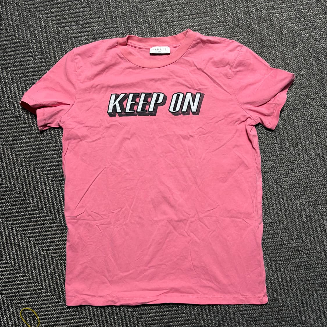 산드로 핑크 KEEP ON 반팔 티셔츠(Free) 상품이미지1