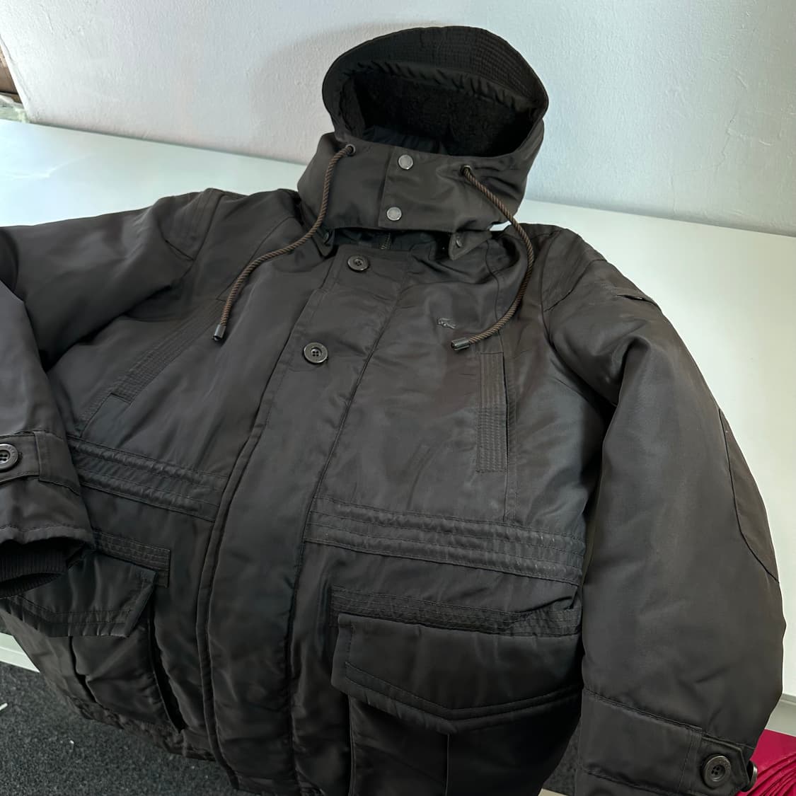 95 라코스테 딥브라운 내피 야상 점퍼 상품이미지1