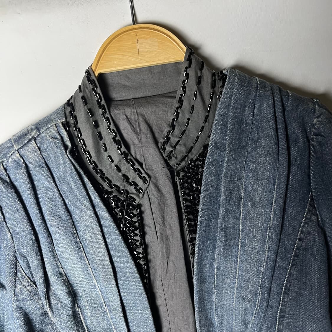 [OBZEE] 오브제 레이어드 오리엔탈 데님자켓 상품이미지3