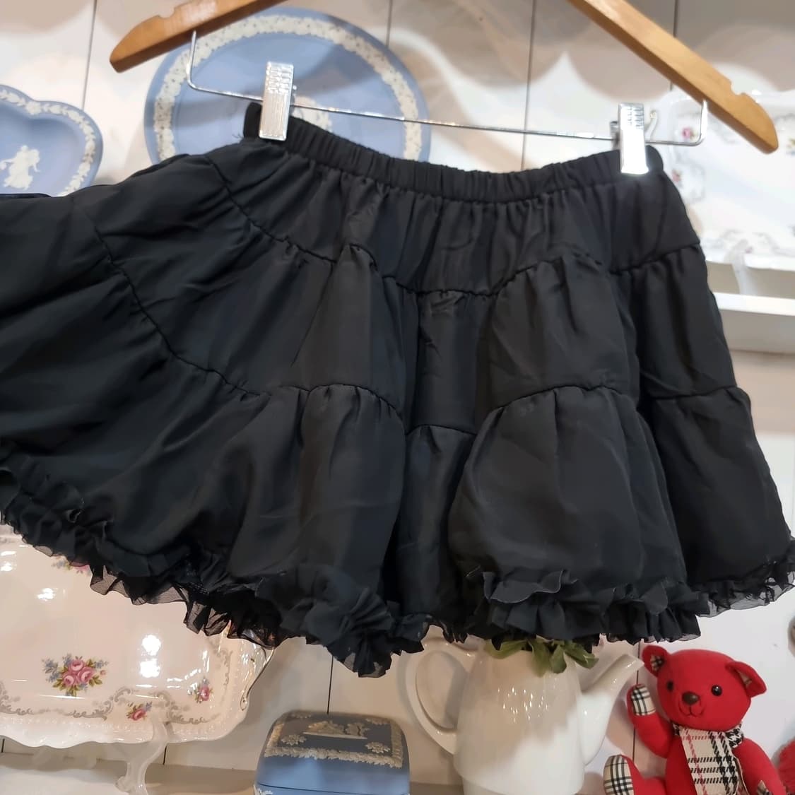 검정색 프릴 캉캉 스커트 상품이미지5